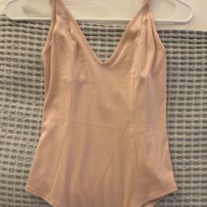 Pink Suede Bodysuit